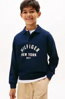 Bavlněná mikina Tommy Hilfiger tmavomodrá barva, KB0KB09805