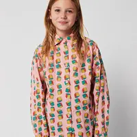 Dětská bavlněná košile Bobo Choses Dices růžová barva, 225AC055