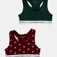 Dětská podprsenka Tommy Hilfiger 2-pack vínová barva, UG0UG00749
