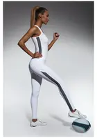 Bas Bleu IMAGIN sports leggings with decorative mesh stripes