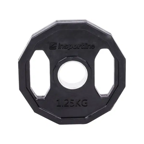 inSPORTline Pogumovaný olympijský kotouč Ruberton 1,25 kg 50 mm