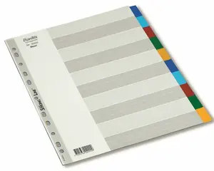 Bantex - Rozřaďovač A4+ Bantex 10 barevných listů