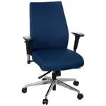 MID.YOU OTOČNÁ ŽIDLE, plochá tkanina, tmavě modrá, černá