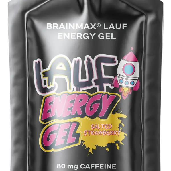 BRAINMAX LAUF Energy Gel Slaná jahoda s kofeinem 12 x 40 g