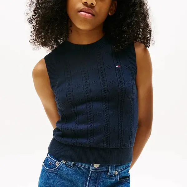 Bavlněný svetr Tommy Hilfiger tmavomodrá barva, KG0KG08723