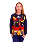 Dámský svetr Santa Moon Frogies Christmas