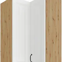 Horní rohová skříňka Stilo 60x60 GN-90 2F (90°) Barva korpusu: Dub artisan, Barva dvířek: Bílá