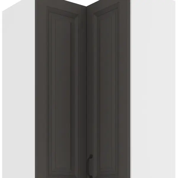 Horní rohová skříňka Stilo 60x60 GN-90 2F (90°) Barva korpusu: Bílá, Barva dvířek: Grafit