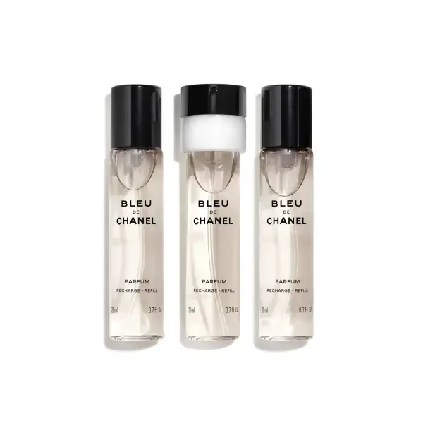 CHANEL Bleu de chanel OPAKOVANĚ PLNITELNÝ FLAKÓN TWIST AND SPRAY –  EAU DE PARFUM 3X20ML 3x 20 ml