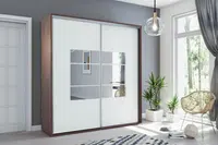 Šatní skříň Ska A02 XL Barva korpusu: Čokoláda, Rozměry: 100 cm, Dveře: Bílé