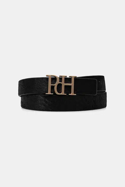 Kožený pásek Pedro del Hierro dámský, černá barva, 4692163
