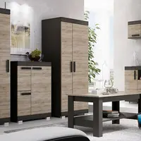 Obývací stěna Rio Barva korpusu: Wenge, Lišta: Bílá, Barva dvířek: Dub - canyon