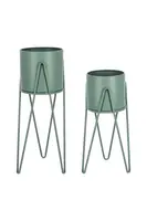 Sada kvetináčov so stojanom Bizzotto Madelyn 23,5 × 53/57 / 21,5 × 42/46 cm 2-pak