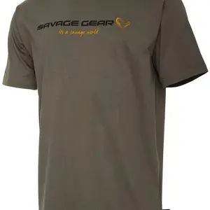 Savage gear tričko sg4 logo t-shirt loden green - xxxl