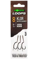 Korda hotové montáže loop rigs klor - háček 8 nosnost 30 lb
