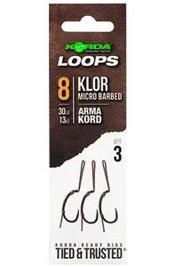 Korda hotové montáže loop rigs klor - háček 8 nosnost 30 lb