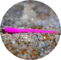 Redbass gumová nástraha micro tail signal pink uv color - xs 35 mm