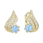 Soliter Krásné náušnice ze žlutého zlata se zirkony 239 001 00529 0000500