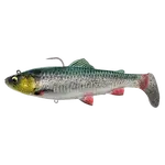 Savage gear gumová nástraha 4d rattle shad trout sinking green silver - 12,5 cm 35 g