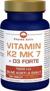 Pharma Activ Vitamín K2 MK7 + D3 Forte 1000 I.U. 125 tablet