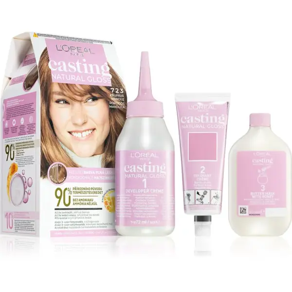 L’Oréal Paris Casting Creme Natural Gloss semipermanentní barva na vlasy odstín 723 BLONDE AMANDE
