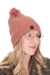 Fox čiapka ladies knitted bobble hat