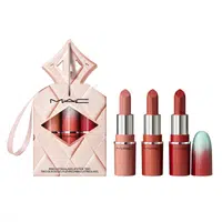 MAC Cosmetics Holiday Wildest Gleams Mini Lusterglass Lip Trio darčeková sada na pery odtieň Classics 1 ks