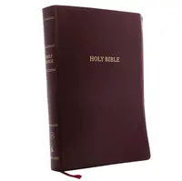 KJV Holy Bible: Super Giant Print with 43,000 Cross References, Burgundy Leather-look, Red Letter, Comfort Print: King James Version - Thomas Nelson