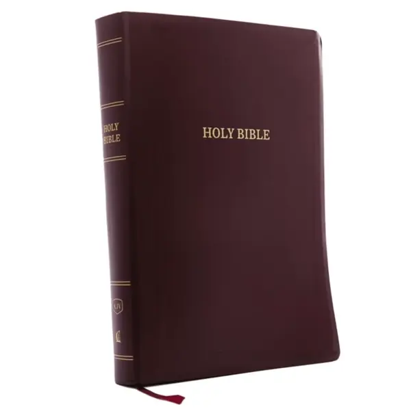 KJV Holy Bible: Super Giant Print with 43,000 Cross References, Burgundy Leather-look, Red Letter, Comfort Print: King James Version - Thomas Nelson