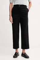 Kalhoty United Colors of Benetton dámské, černá barva, high waist, 4SJCDF07J