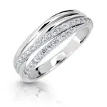 Cutie Jewellery Trblietavý prsteň z bieleho zlata Z6716-3352-10-X-2 54 mm