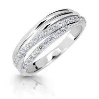 Cutie Jewellery Trblietavý prsteň z bieleho zlata Z6716-3352-10-X-2 54 mm