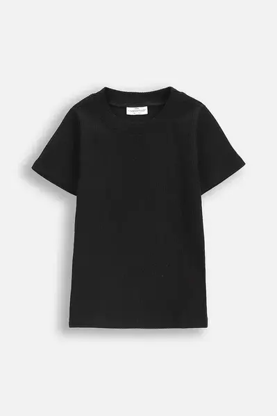 Dětské tričko s bavlnou Coccodrillo černá barva, RAVE GIRL JUNIOR