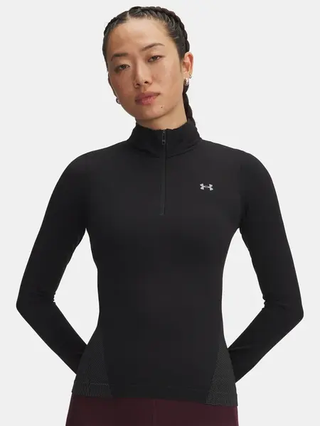Under Armour UA Vanish Seamless 1/4 Zip-BLK T-Shirt for Women - Women's