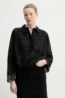 Halenka MUNTHE FERDIE dámská, černá barva, hladká, 251102025128
