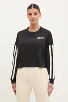 Bavlněné tričko s dlouhým rukávem Dkny černá barva, DP5T1226