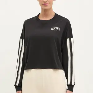 Bavlněné tričko s dlouhým rukávem Dkny