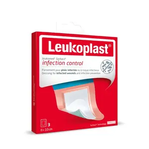 Leukoplast Leukomed Sorbact 8 x 10 cm voděodolné krytí 3 ks