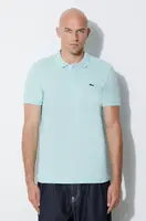 Bavlněné polo tričko Lacoste tyrkysová barva, PH4012-001