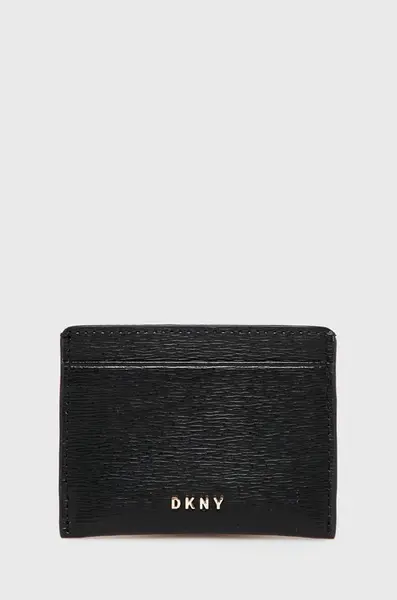 Kožené pouzdro na karty Dkny černá barva, R92Z3C09