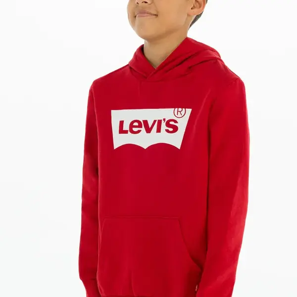 Dětská mikina Levi's červená barva, s potiskem