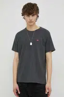 Bavlněné tričko Levi's , šedá barva