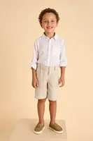 Kalhoty s lněnou směsí pro děti Mayoral