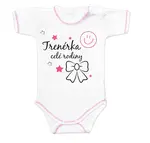 Baby Nellys Body kr. rukáv s vtipným textem, Trenérka celé rodiny, vel. 86