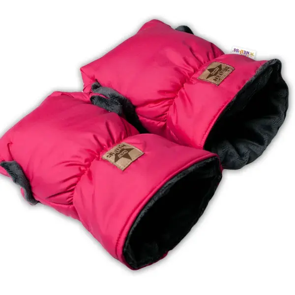 Baby Nellys Rukávník DUO ke kočárku tmavě růžový