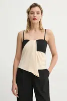 Halenka Nanushka LISBETH dámská, béžová barva, hladká, NW25RSTP04411