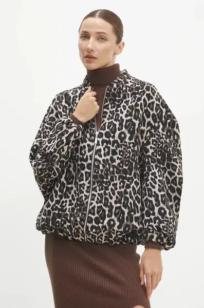 Bunda Answear.LAB dámská, béžová barva, přechodná, oversize