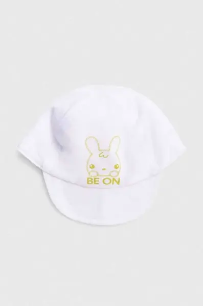 Kojenecká čepice United Colors of Benetton bílá barva, s potiskem