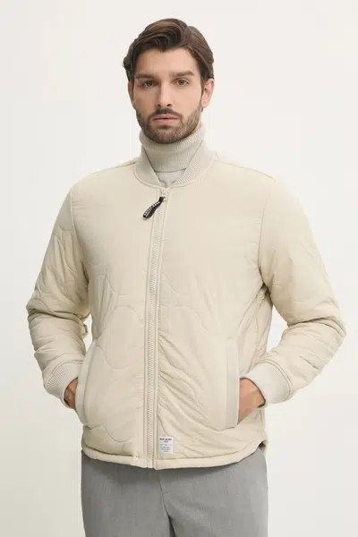 Bunda Pepe Jeans MALABAR pánská, béžová barva, přechodná, PM403061