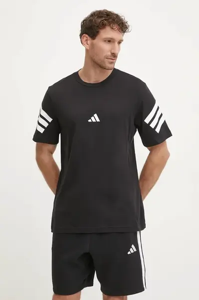 Bavlněné tričko adidas Future Icons černá barva, s potiskem, JD4877